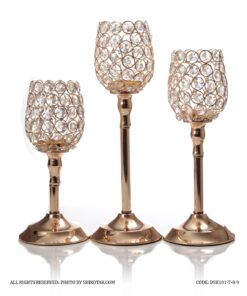 جاشمعی پایه دار طرح استوانه طلایی