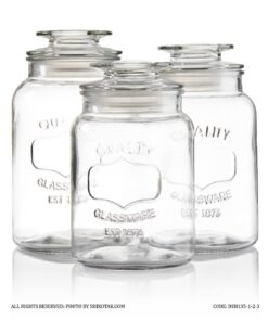 بانکه حبوبات شیشه ای سه سایز