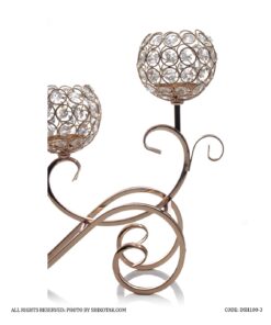 شمعدان سه شعله طلایی مدل 3-100