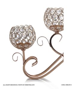 شمعدان سه شعله طلایی مدل 3-100