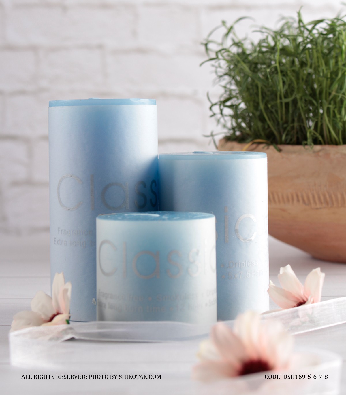 ست سه عددی شمع هفت سین استوانه ای قطر 5 سانت