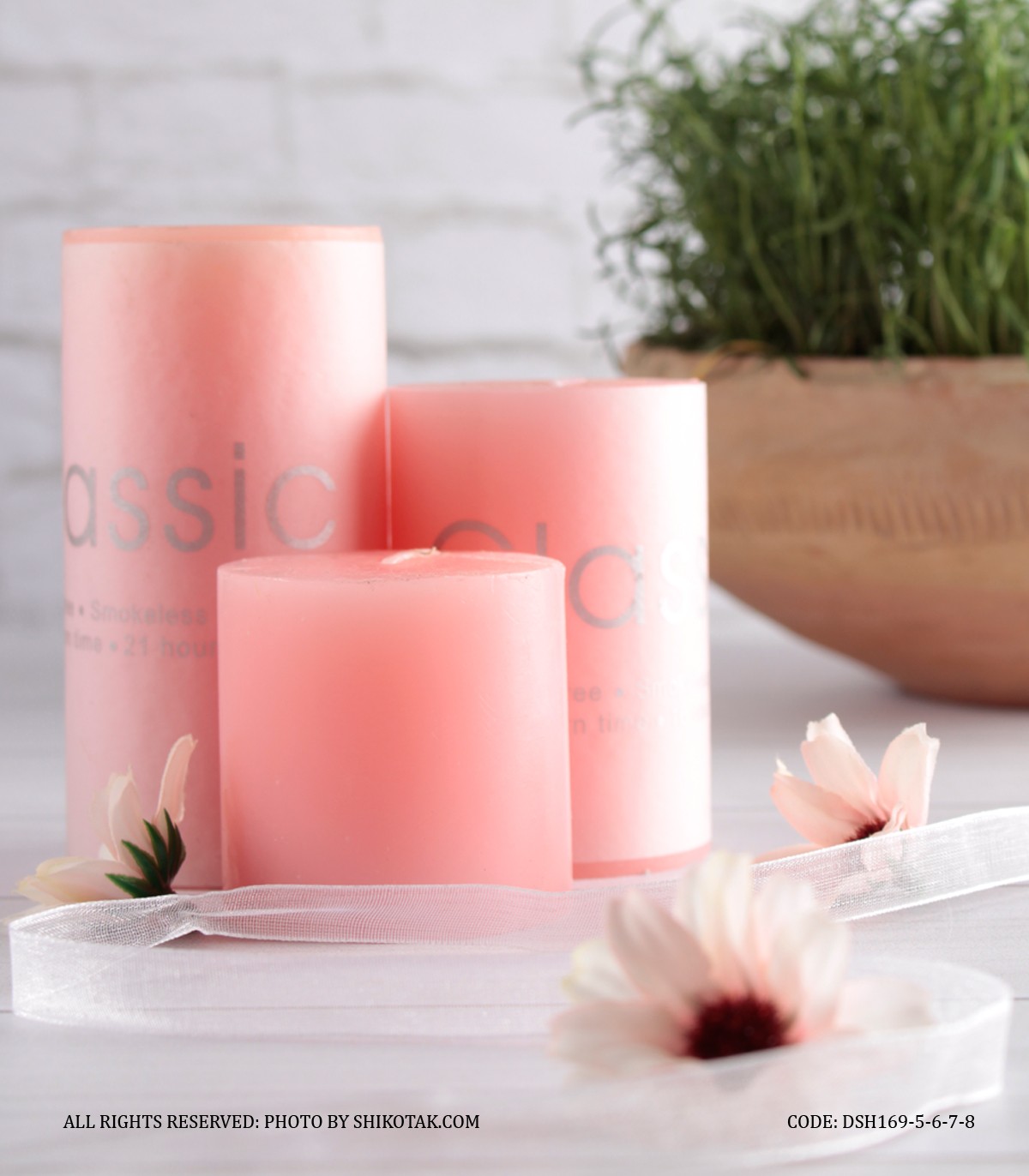 ست سه عددی شمع هفت سین استوانه ای قطر 5 سانت