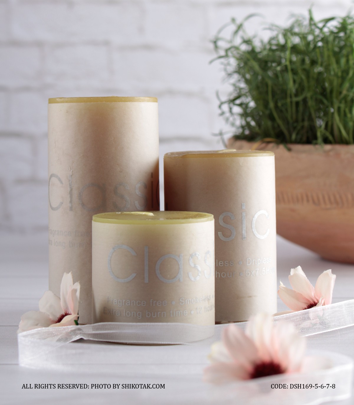 ست سه عددی شمع هفت سین استوانه ای قطر 5 سانت