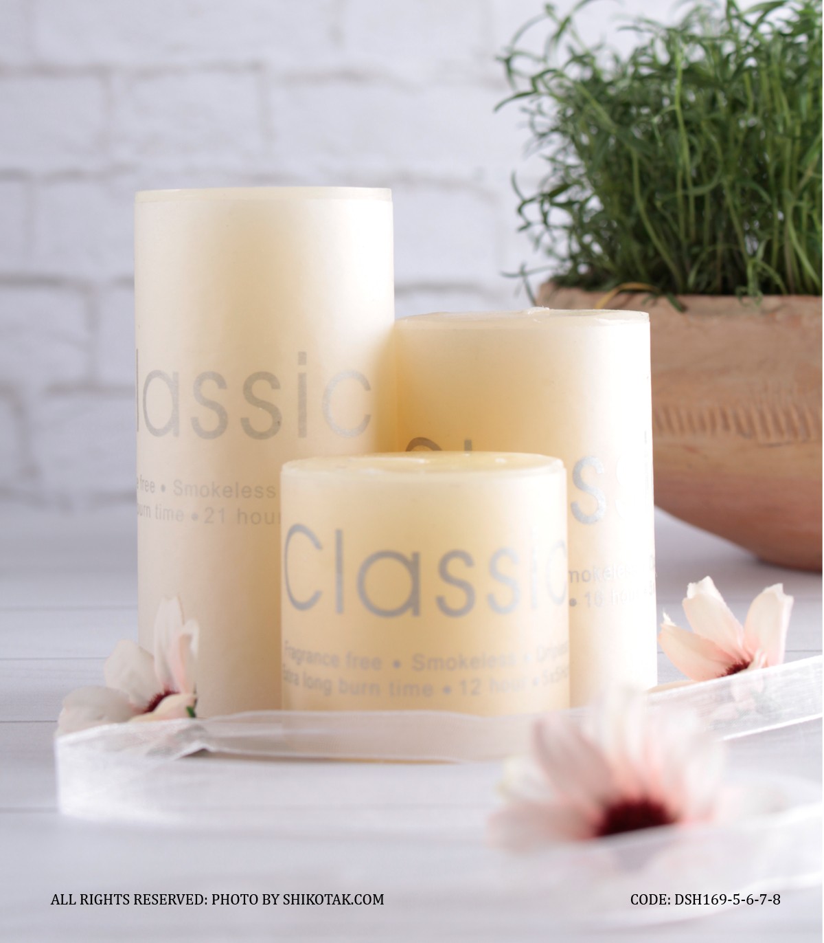 ست سه عددی شمع هفت سین استوانه ای قطر 5 سانت