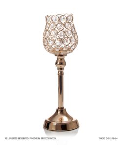 جاشمعی کریستالی پایه دار طرح لاله