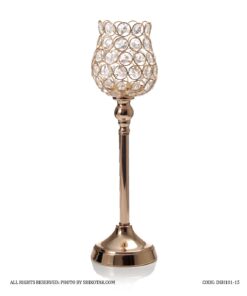 جاشمعی کریستالی پایه دار طرح لاله