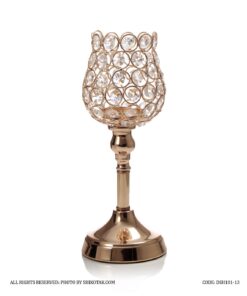 جاشمعی کریستالی پایه دار طرح لاله