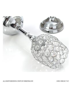 جاشمعی پایه دار سیلور طرح استوانه