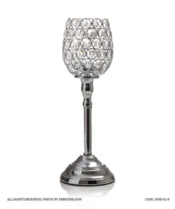 جاشمعی پایه دار سیلور طرح استوانه