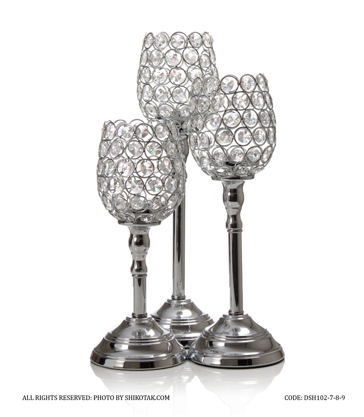 جاشمعی پایه دار سیلور طرح استوانه