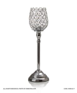 جاشمعی پایه دار سیلور طرح استوانه