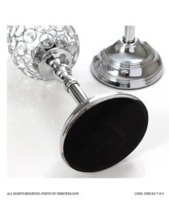 جاشمعی پایه دار سیلور طرح استوانه