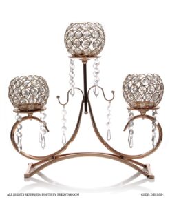 جاشمعی پایه دار 3 شعله مدل هشتی