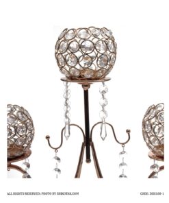 جاشمعی پایه دار 3 شعله مدل هشتی