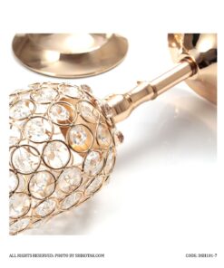 جاشمعی پایه دار طرح استوانه طلایی