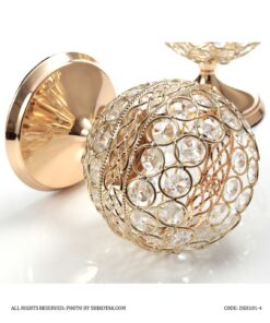 جاشمعی کریستالی پایه دار کوتاه سایز کوچک