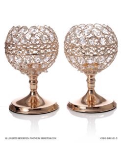 جاشمعی کریستالی پایه دار کوتاه سایز متوسط