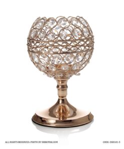 جاشمعی کریستالی پایه دار کوتاه سایز متوسط