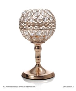 جاشمعی کریستالی پایه دار کوتاه سایز بزرگ