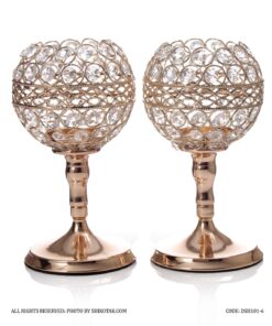 جاشمعی کریستالی پایه دار کوتاه سایز بزرگ