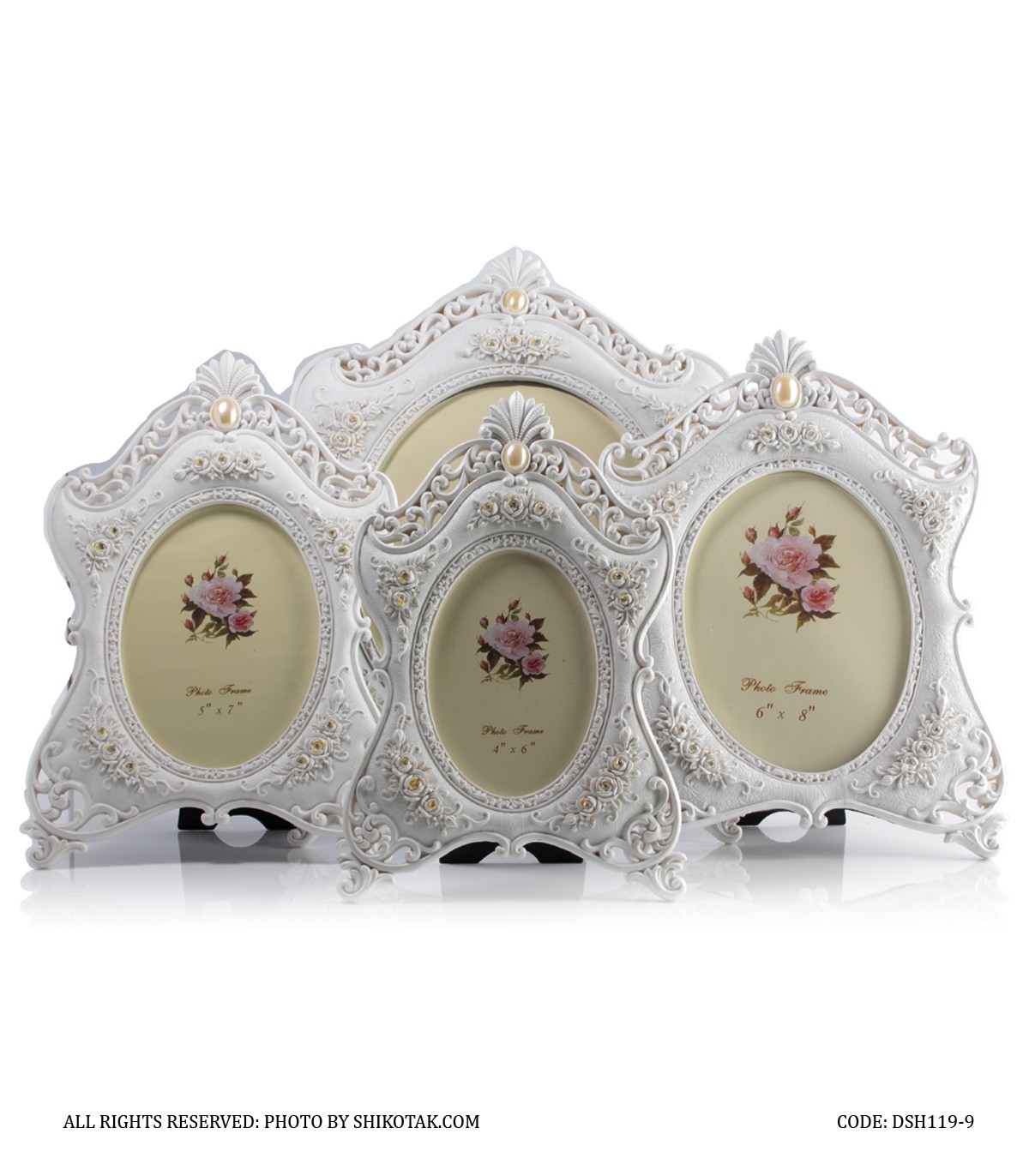 قاب عکس سفید مدل مونیکا