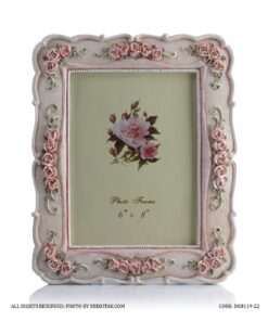 قاب عکس رومیزی گل برجسته مدل رزیتا
