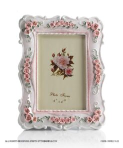 قاب عکس رومیزی گل برجسته مدل رزیتا