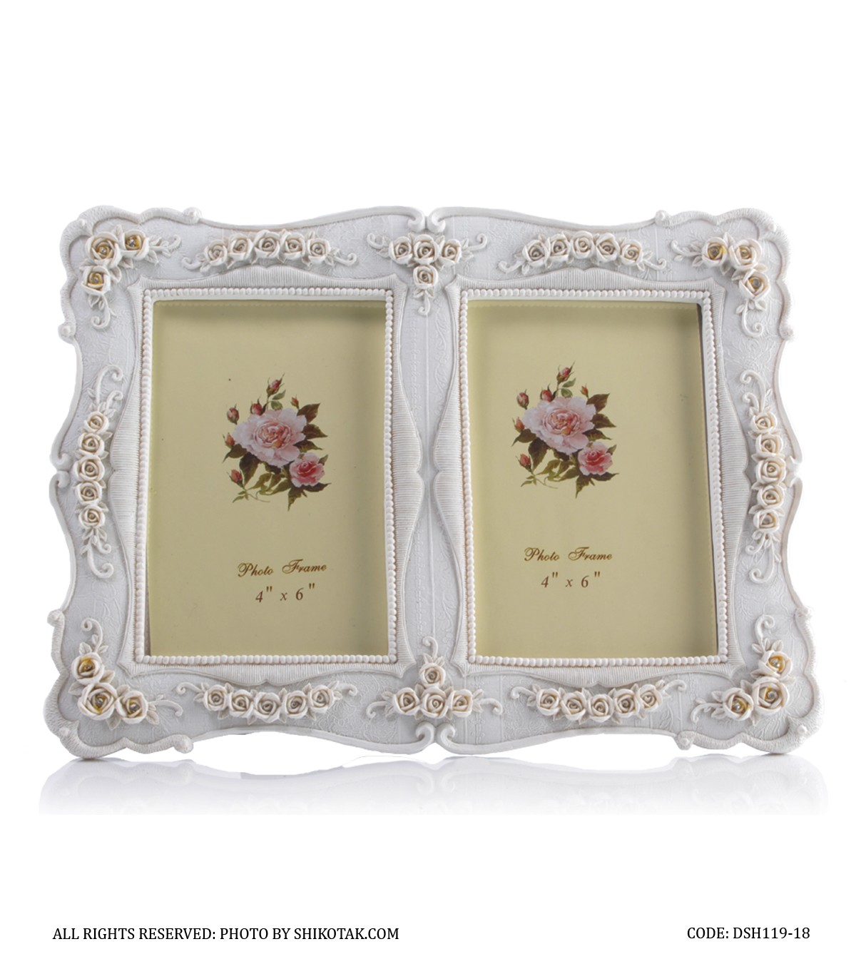 قاب عکس دوتایی طرح گل سری18