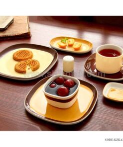 سرویس یک نفره هتلی چینی زرین طرح کارامل