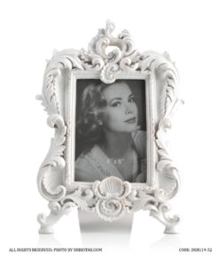 قاب عکس سفید رومیزی سلطنتی ویکتوریا