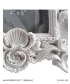 قاب عکس سفید رومیزی سلطنتی ویکتوریا