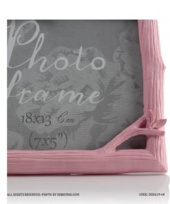 قاب عکس فانتزی افقی طرح کبوتر صورتی