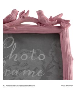 قاب عکس فانتزی افقی طرح کبوتر صورتی