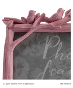 قاب عکس فانتزی افقی طرح کبوتر صورتی