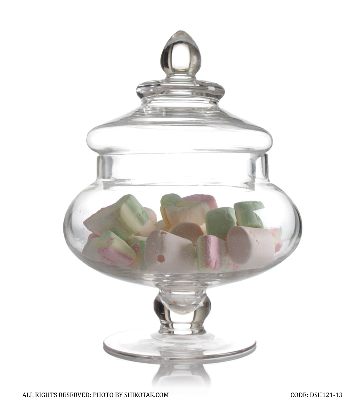 کندی باکس شیشه ای گرد پایه دار سری 13-121