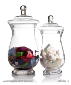 ست کندی باکس خمره ای شیشه ای