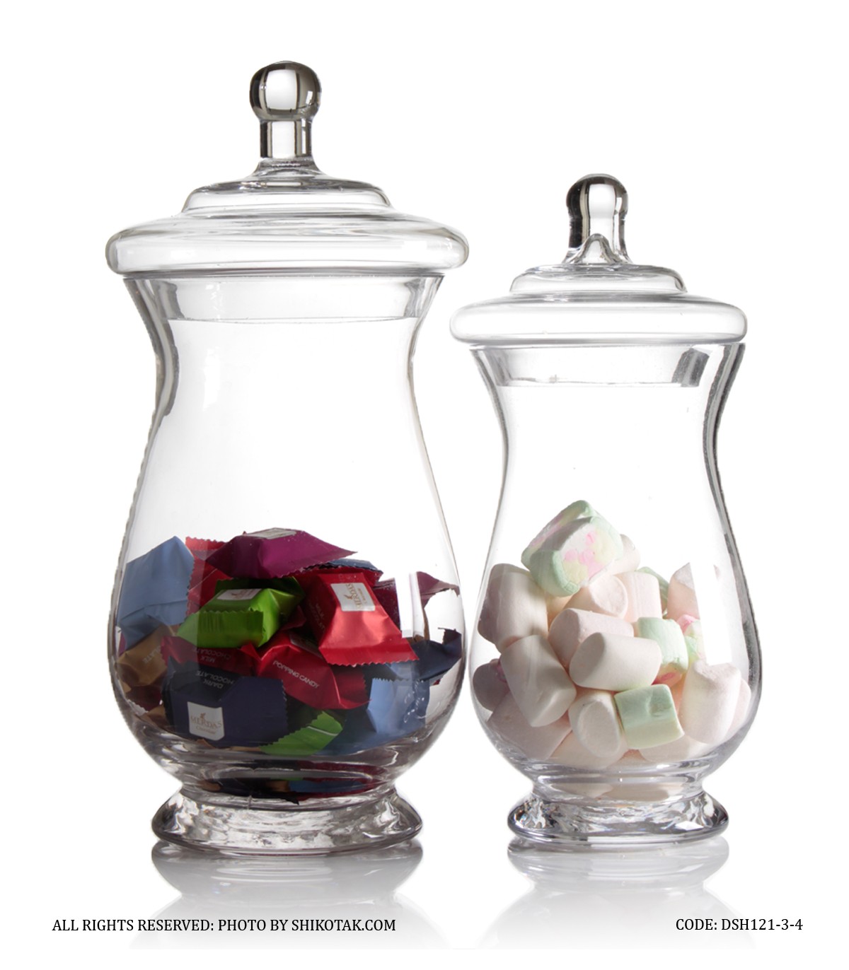 ست کندی باکس خمره ای شیشه ای