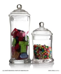 ست دو عددی کندی باکس استوانه ای شیشه ای