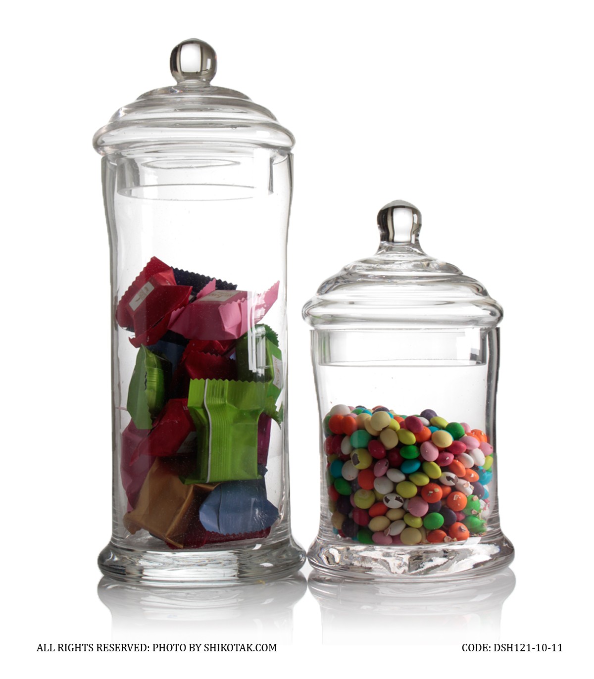 ست دو عددی کندی باکس استوانه ای شیشه ای