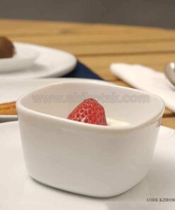 سرویس 6پارچه پیاله هتلی چینی زرین طرح سفید