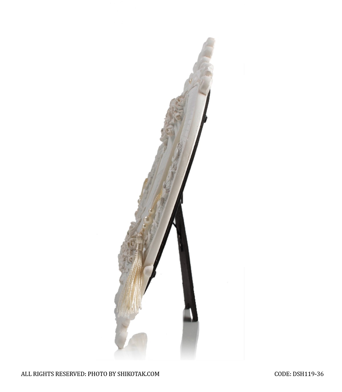 قاب عکس سفید دوتایی مدل تاج دار