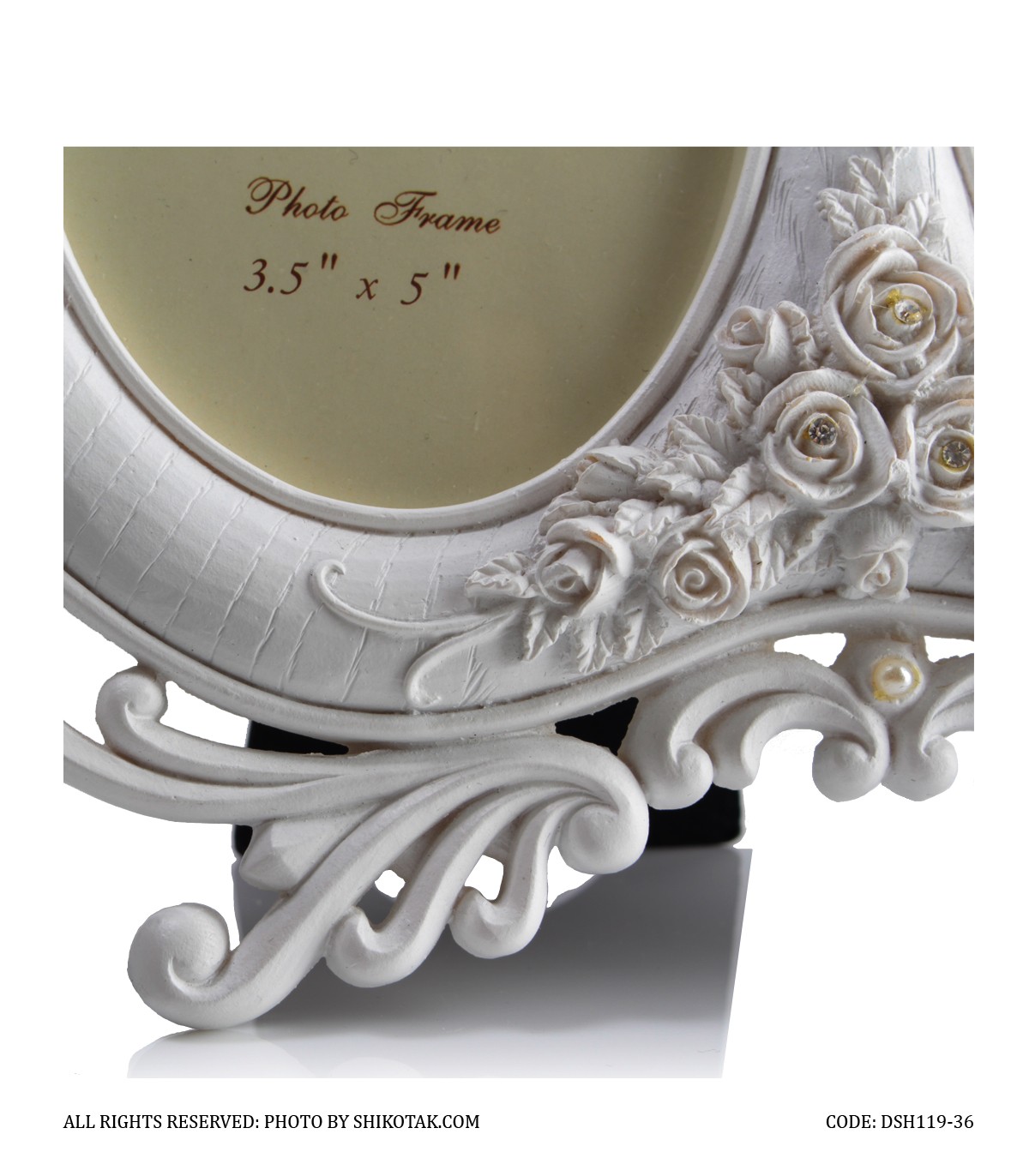 قاب عکس سفید دوتایی مدل تاج دار