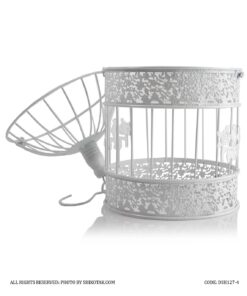 قفس تزئینی گرد طرح پرنده دو سایز کوچک