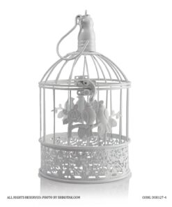 قفس تزئینی گرد طرح پرنده دو سایز کوچک