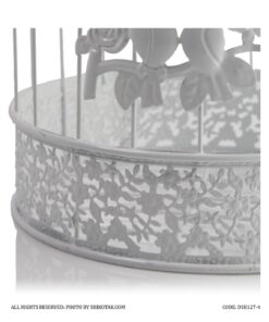 قفس تزئینی گرد طرح پرنده دو سایز کوچک