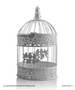 قفس تزئینی گرد طرح پرنده دو سایز کوچک