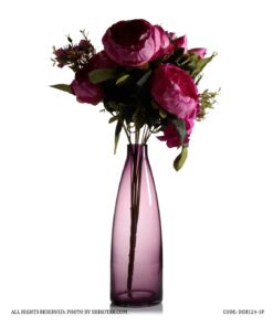 گلدان شیشه ای طرح بطری بنفش