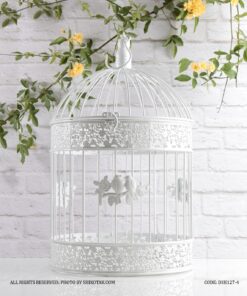 قفس تزئینی گرد طرح پرنده دو سایز بزرگ