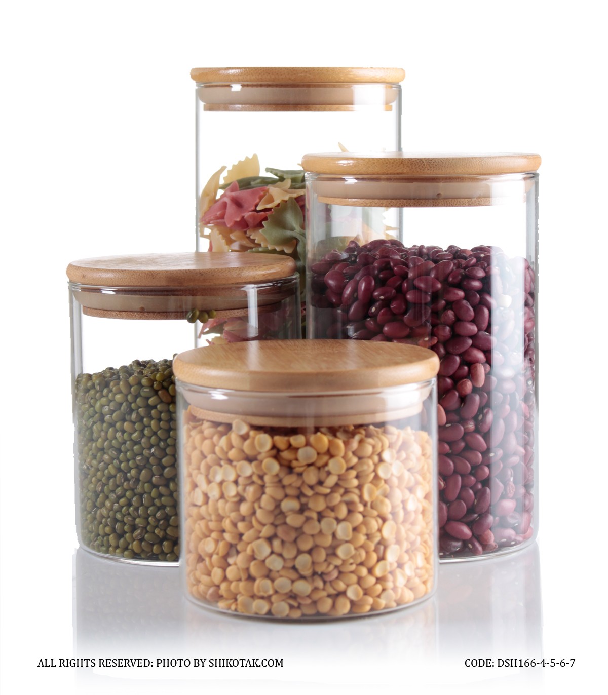 بانکه شیشه ای در بامبو 4 سایز