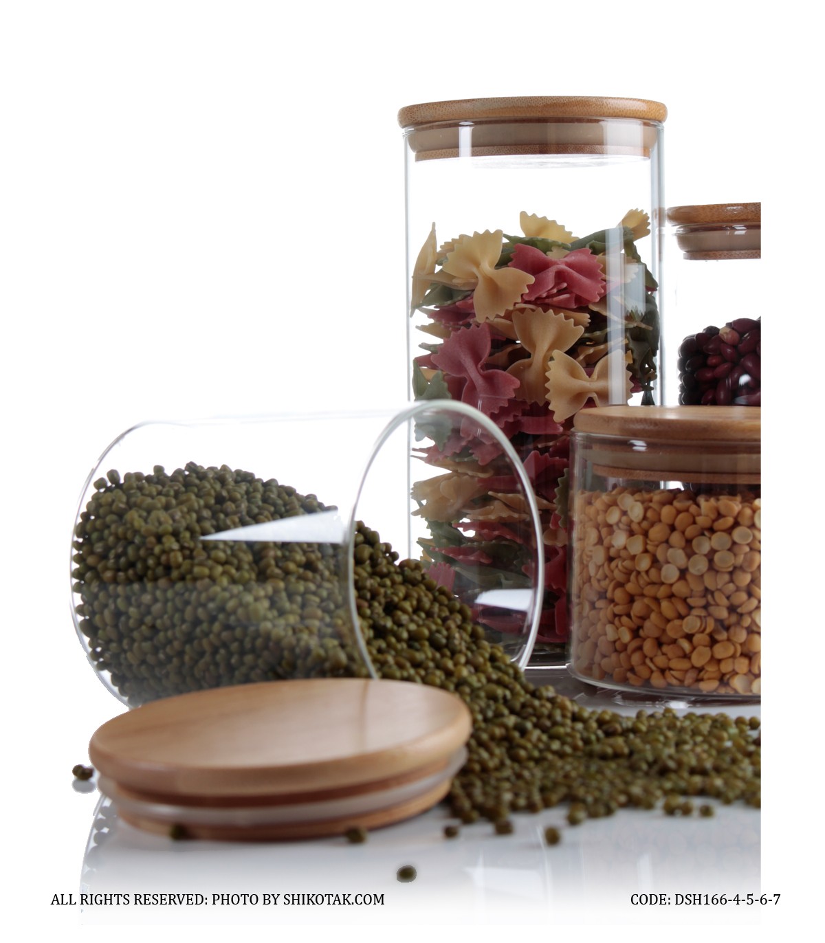 بانکه شیشه ای در بامبو 4 سایز